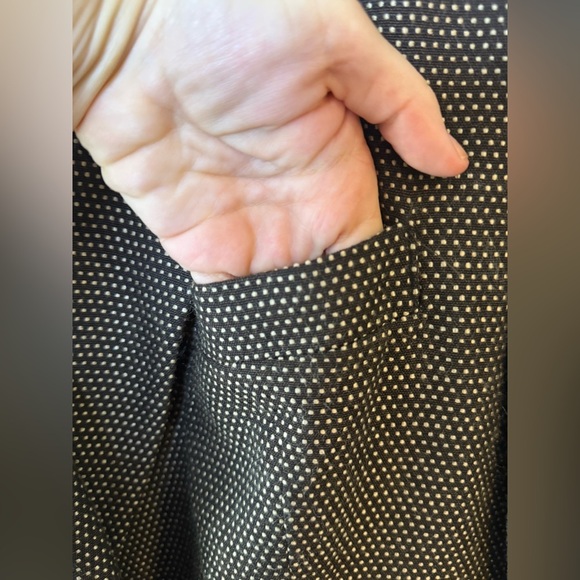 NWT old stock Vintage Theo Miles women’s wool blend brown polka dot blazer 14 - Picture 7 of 11